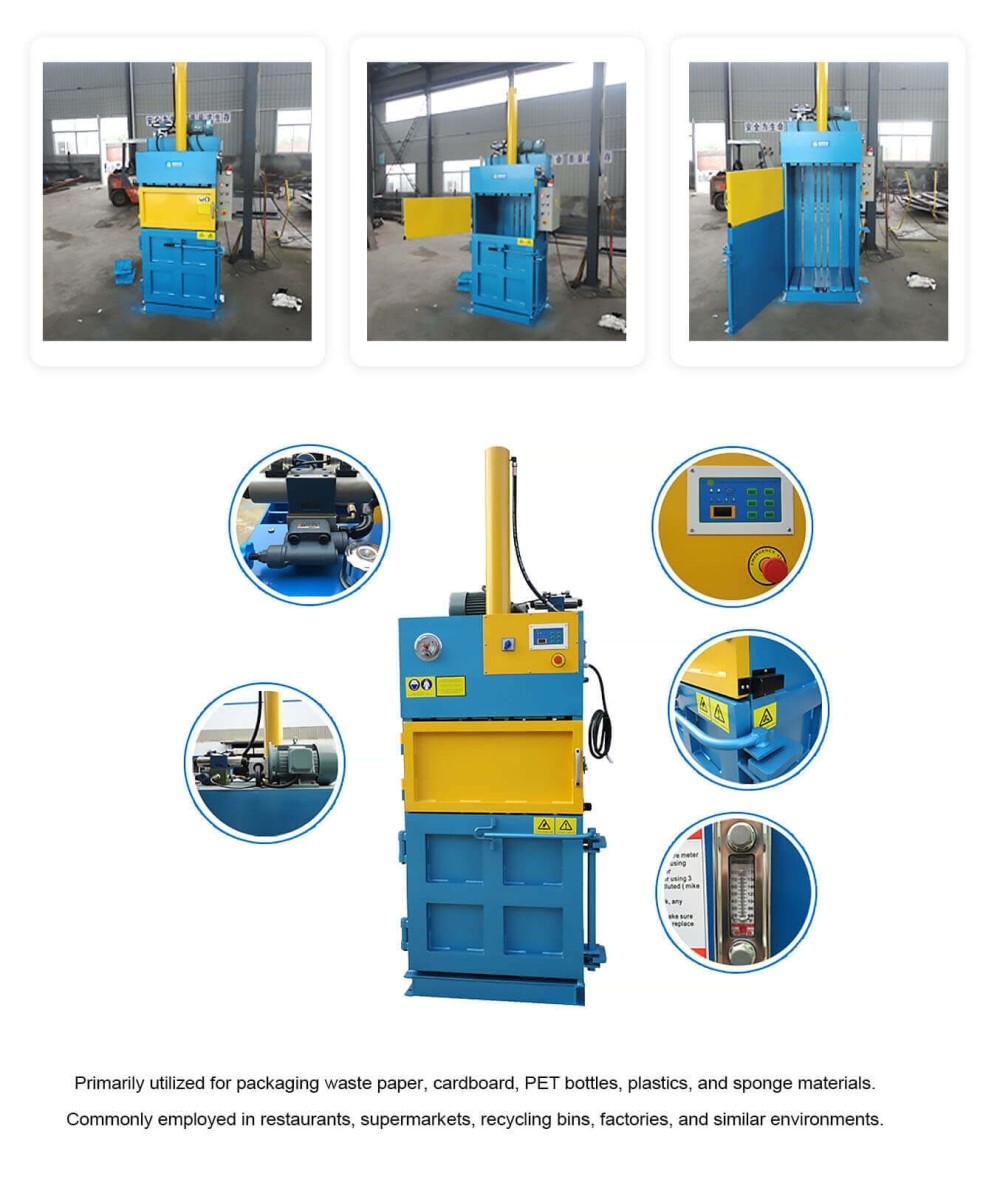 Waste Paper And Cartons Baler Machine