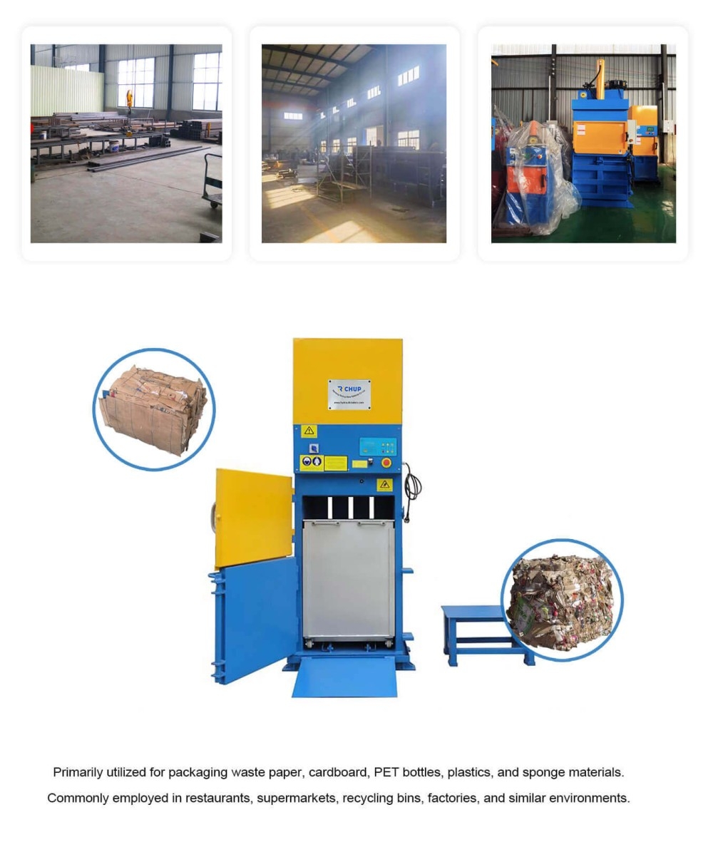 hydraulic paper baler machine